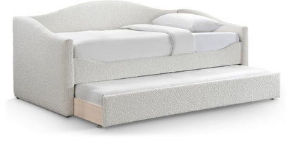 Meridian Furniture - Arlo Cream Boucle Fabric Twin Daybed - ArloCream-T veiw 1