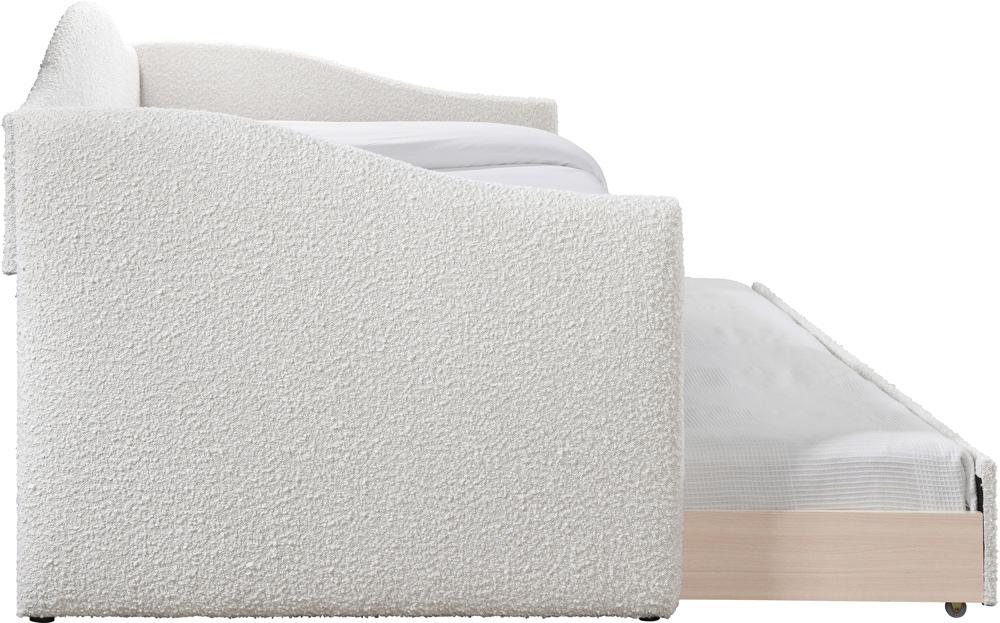 Meridian Furniture - Arlo Cream Boucle Fabric Twin Daybed - ArloCream-T veiw 4