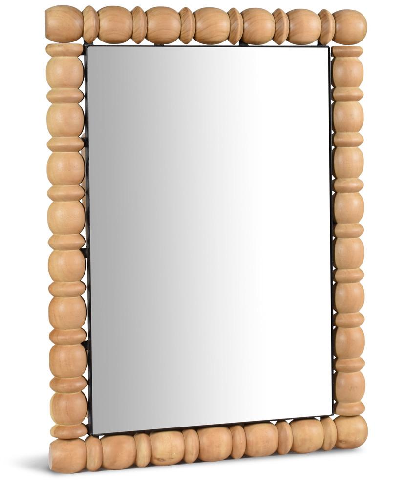 Meridian Furniture - Aubrey Bleached Natural Oak Mirror - 437Oak-36M veiw 1