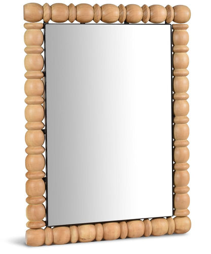 Meridian Furniture - Aubrey Bleached Natural Oak Mirror - 437Oak-36M veiw 1