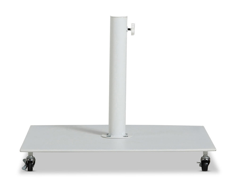 Meridian Furniture - Belize Matte White Aluminum Patio Bases - 349White veiw 1