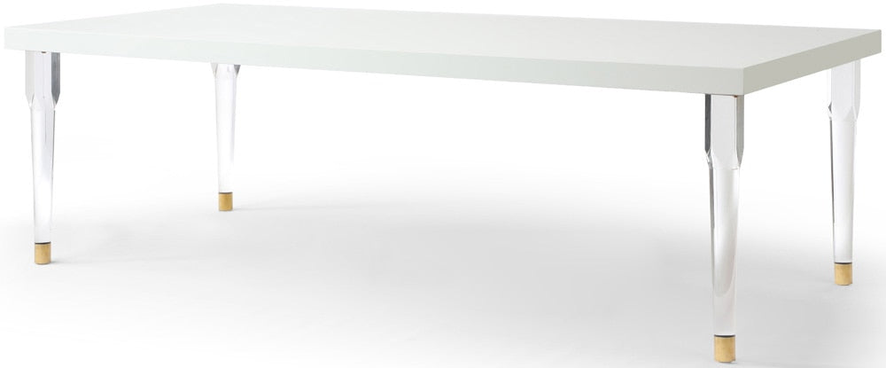 Meridian Furniture - Bethany White Dining Table - 832-T veiw 1