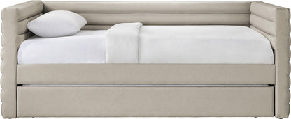 Meridian Furniture - Beverly Beige Vegan Leather Twin Daybed - BeverlyBeige-T veiw 3