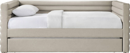Meridian Furniture - Beverly Beige Vegan Leather Twin Daybed - BeverlyBeige-T veiw 3