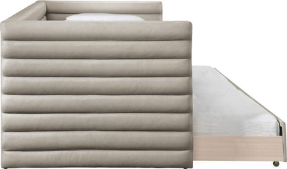 Meridian Furniture - Beverly Beige Vegan Leather Twin Daybed - BeverlyBeige-T veiw 4