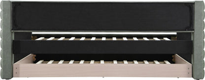 Meridian Furniture - Beverly Green Vegan Leather Twin Daybed - BeverlyGreen-T veiw 5