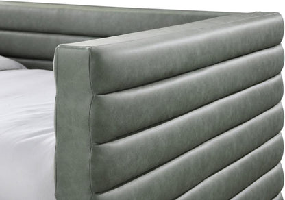 Meridian Furniture - Beverly Green Vegan Leather Twin Daybed - BeverlyGreen-T veiw 6