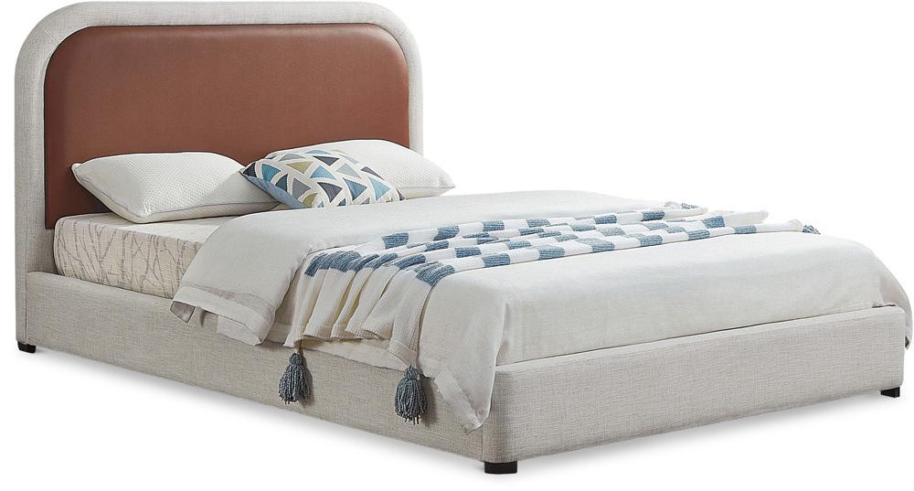 Meridian Furniture - Blake Brown Vegan Leather King Bed - Blake-K veiw 1