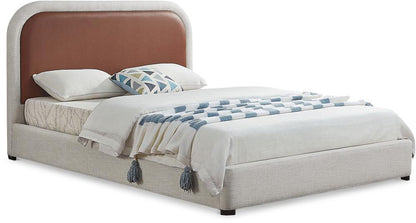 Meridian Furniture - Blake Brown Vegan Leather King Bed - Blake-K veiw 1
