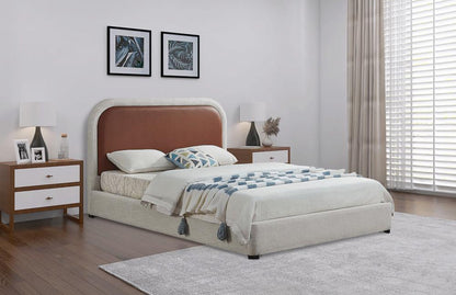 Meridian Furniture - Blake Brown Vegan Leather King Bed - Blake-K veiw 2