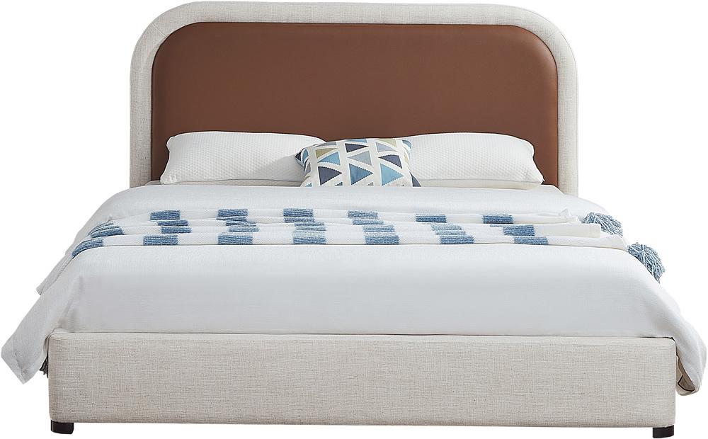 Meridian Furniture - Blake Brown Vegan Leather King Bed - Blake-K veiw 3