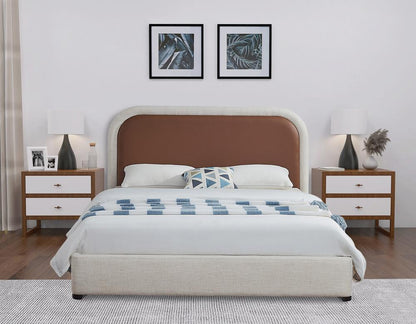 Meridian Furniture - Blake Brown Vegan Leather Queen Bed - Blake-Q veiw 4