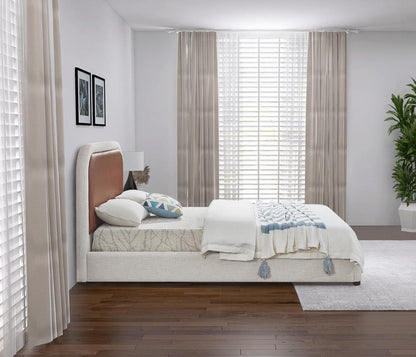 Meridian Furniture - Blake Brown Vegan Leather Queen Bed - Blake-Q veiw 5