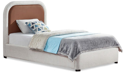 Meridian Furniture - Blake Brown Vegan Leather Twin Bed - Blake-T veiw 1