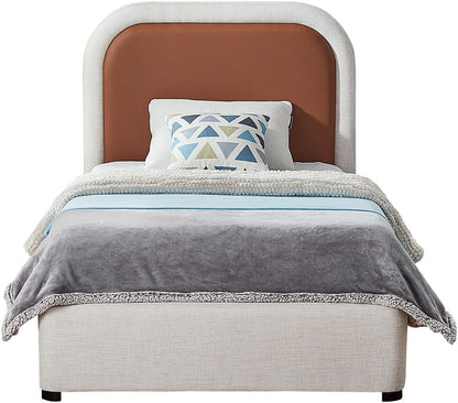 Meridian Furniture - Blake Brown Vegan Leather Twin Bed - Blake-T veiw 3