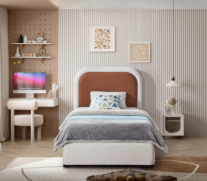 Meridian Furniture - Blake Brown Vegan Leather Twin Bed - Blake-T veiw 4
