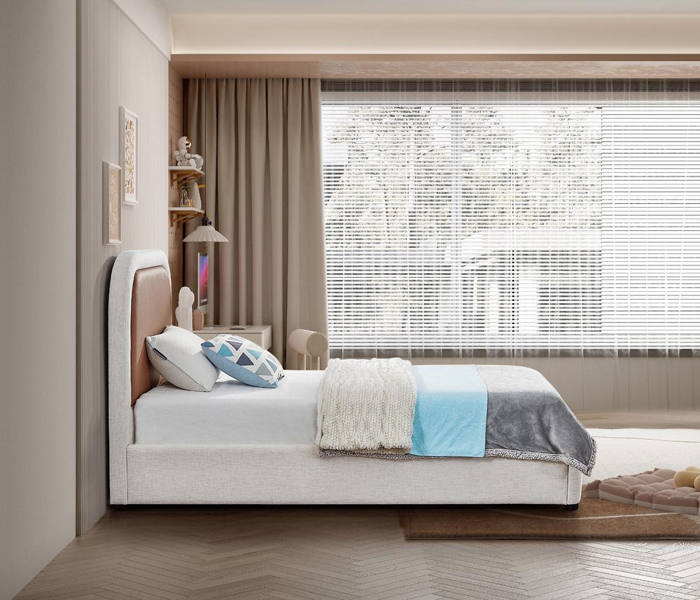 Meridian Furniture - Blake Brown Vegan Leather Twin Bed - Blake-T veiw 5