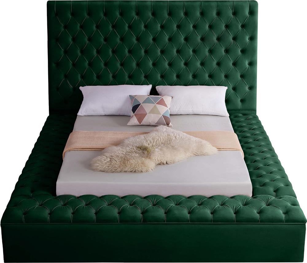 Meridian Furniture - Bliss Green Velvet King Bed - BlissGreen-K veiw 5