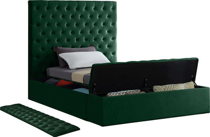 Meridian Furniture - Bliss Green Velvet Twin Bed - BlissGreen-T veiw 7