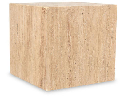 Meridian Furniture - Bolzano Beige End Table - 251Travertine-ET veiw 1