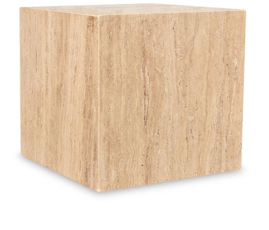 Meridian Furniture - Bolzano Beige End Table - 251Travertine-ET veiw 1