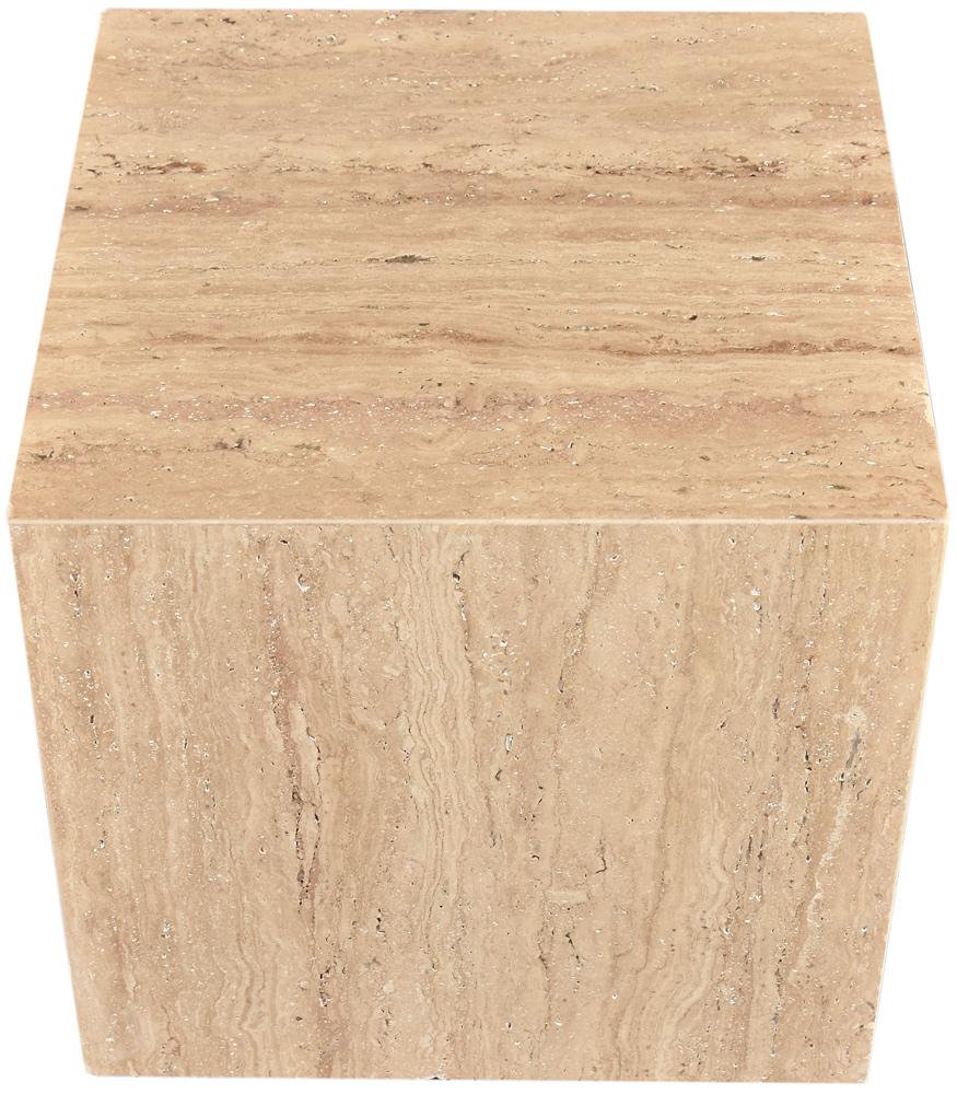 Meridian Furniture - Bolzano Beige End Table - 251Travertine-ET veiw 3
