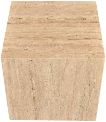 Meridian Furniture - Bolzano Beige End Table - 251Travertine-ET veiw 3
