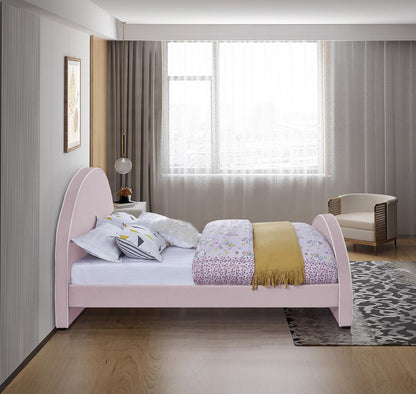 Meridian Furniture - Brody Pink Velvet Full Bed - BrodyPink-F veiw 5