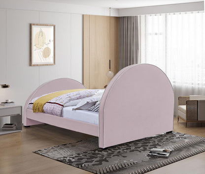Meridian Furniture - Brody Pink Velvet Full Bed - BrodyPink-F veiw 6