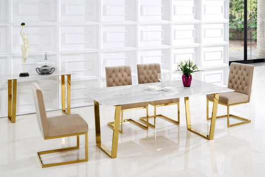 Meridian Furniture - Cameron Gold Dining Table - 712-T veiw 2