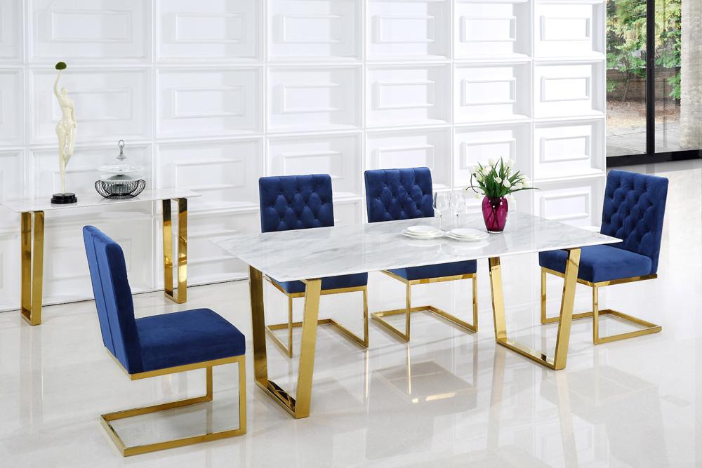 Meridian Furniture - Cameron Gold Dining Table - 712-T veiw 3