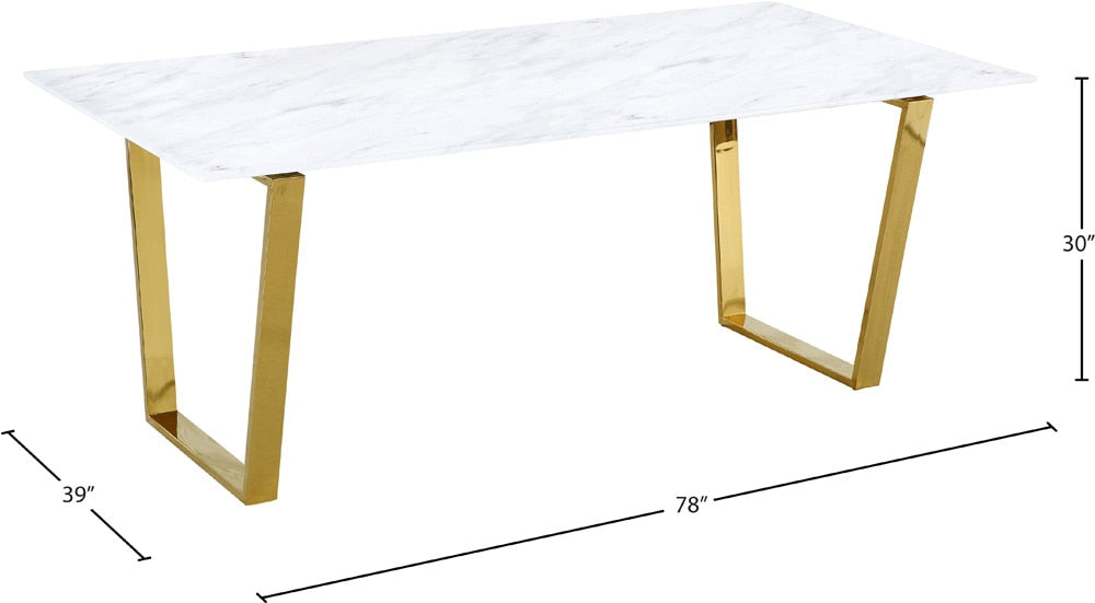 Meridian Furniture - Cameron Gold Dining Table - 712-T veiw 4