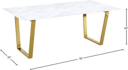 Meridian Furniture - Cameron Gold Dining Table - 712-T veiw 4