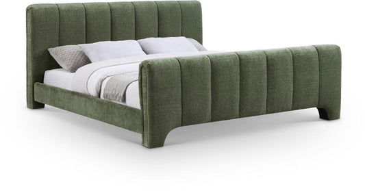 Meridian Furniture - Camila Green Chenille Fabric Full Bed - CamilaGreen-F veiw 1