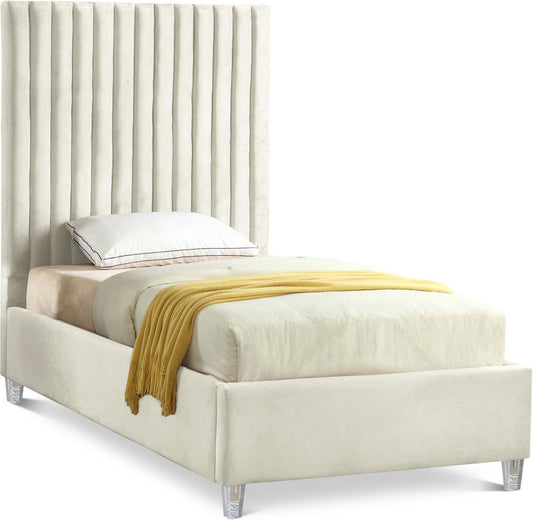 Meridian Furniture - Candace Twin Bed - CandaceCream-T veiw 1