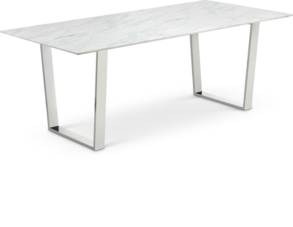 Meridian Furniture - Carlton Chrome Dining Table - 735-T veiw 1