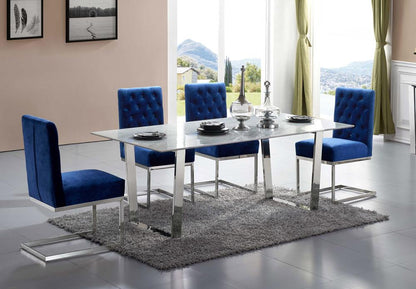 Meridian Furniture - Carlton Chrome Dining Table - 735-T veiw 2