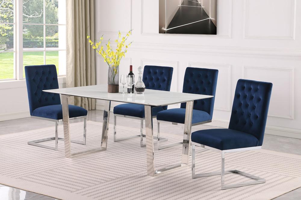Meridian Furniture - Carlton White Dining Table - 934-T veiw 2
