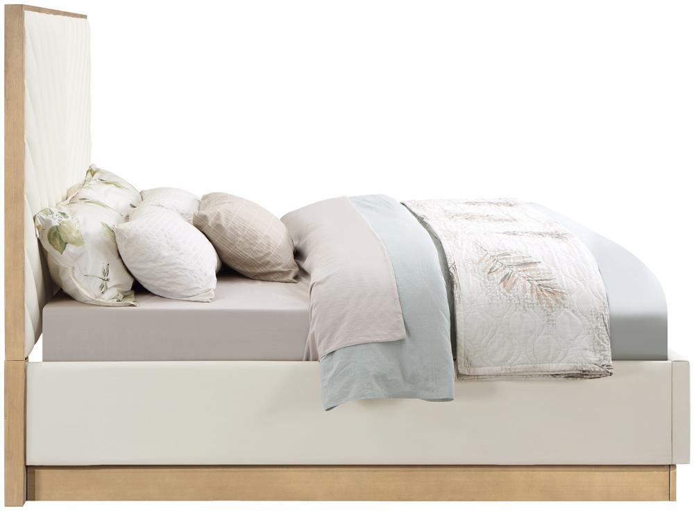 Meridian Furniture - Casa Cream Vegan Leather King Bed - CasaCream-K veiw 4