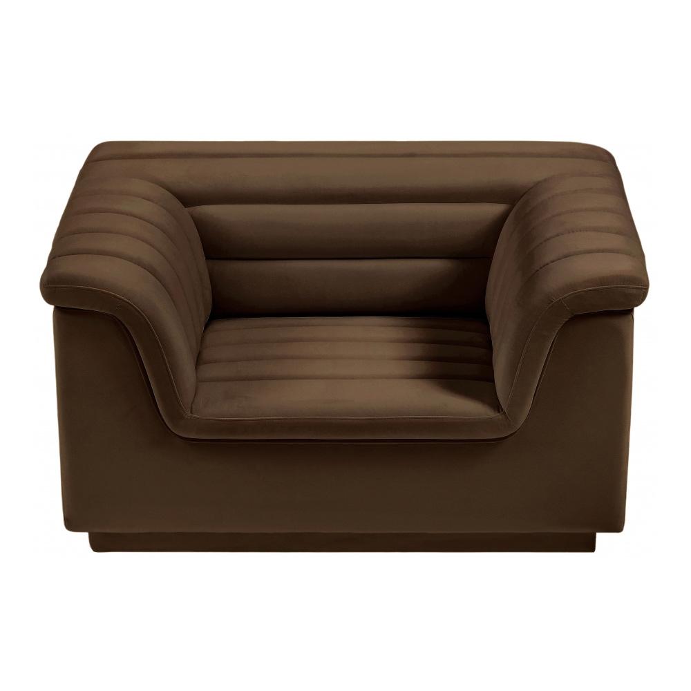 Meridian Furniture - Cascade Brown Velvet Fabric Chair - 192Brown-C veiw 5