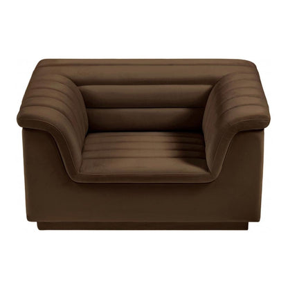 Meridian Furniture - Cascade Brown Velvet Fabric Chair - 192Brown-C veiw 5