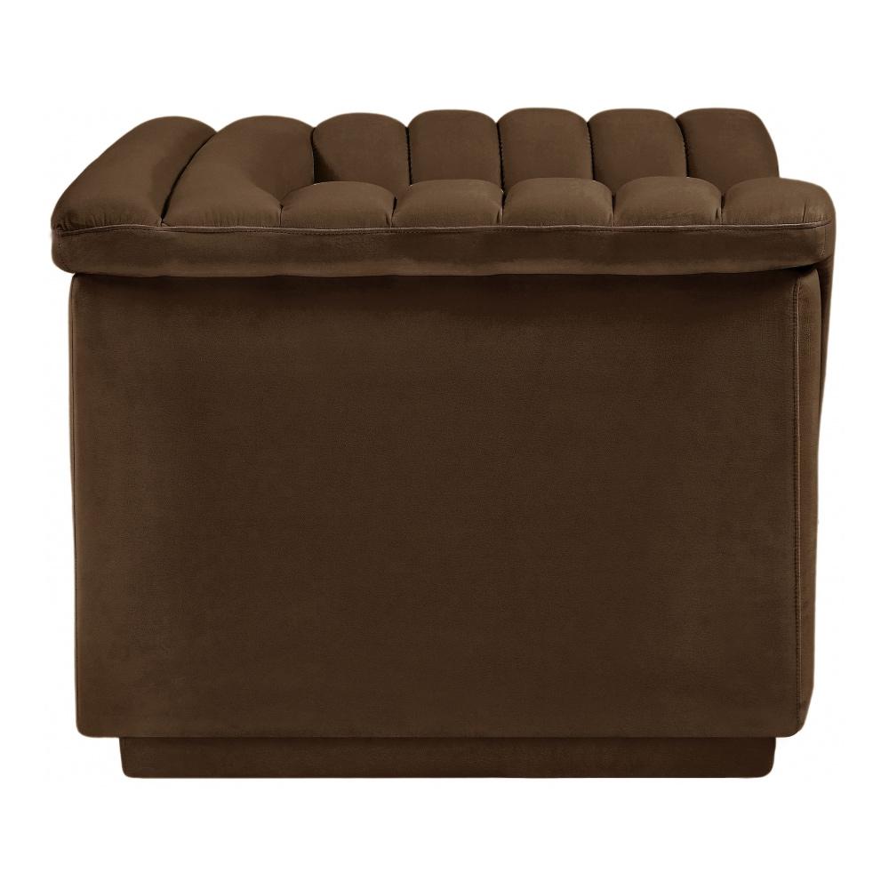 Meridian Furniture - Cascade Brown Velvet Fabric Chair - 192Brown-C veiw 6