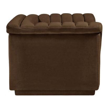 Meridian Furniture - Cascade Brown Velvet Fabric Chair - 192Brown-C veiw 6