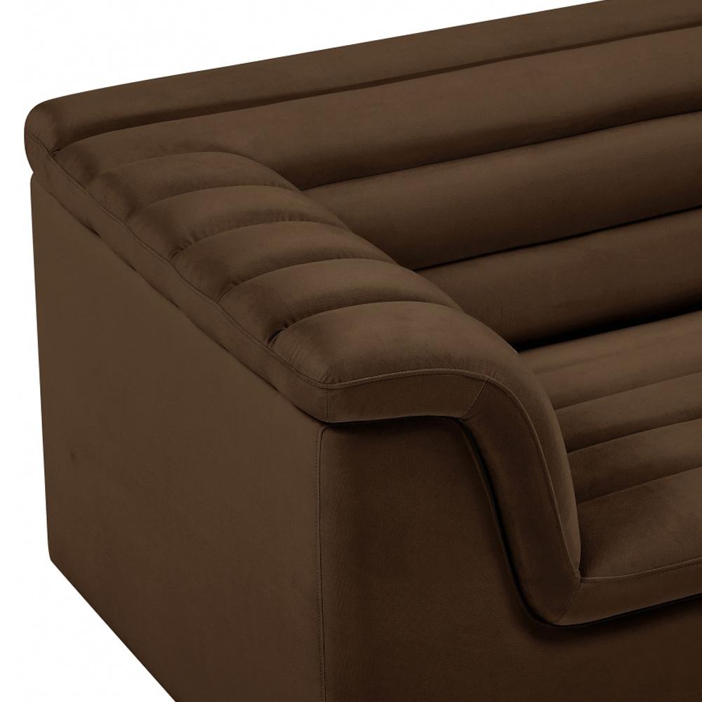 Meridian Furniture - Cascade Brown Velvet Fabric Chair - 192Brown-C veiw 7