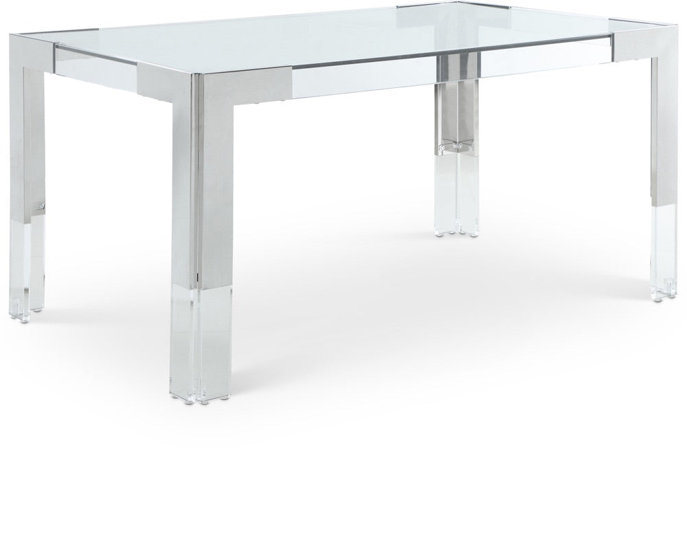 Meridian Furniture - Casper Rich Chrome Dining Table - 717-T veiw 1