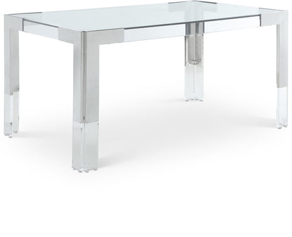 Meridian Furniture - Casper Rich Chrome Dining Table - 717-T veiw 1