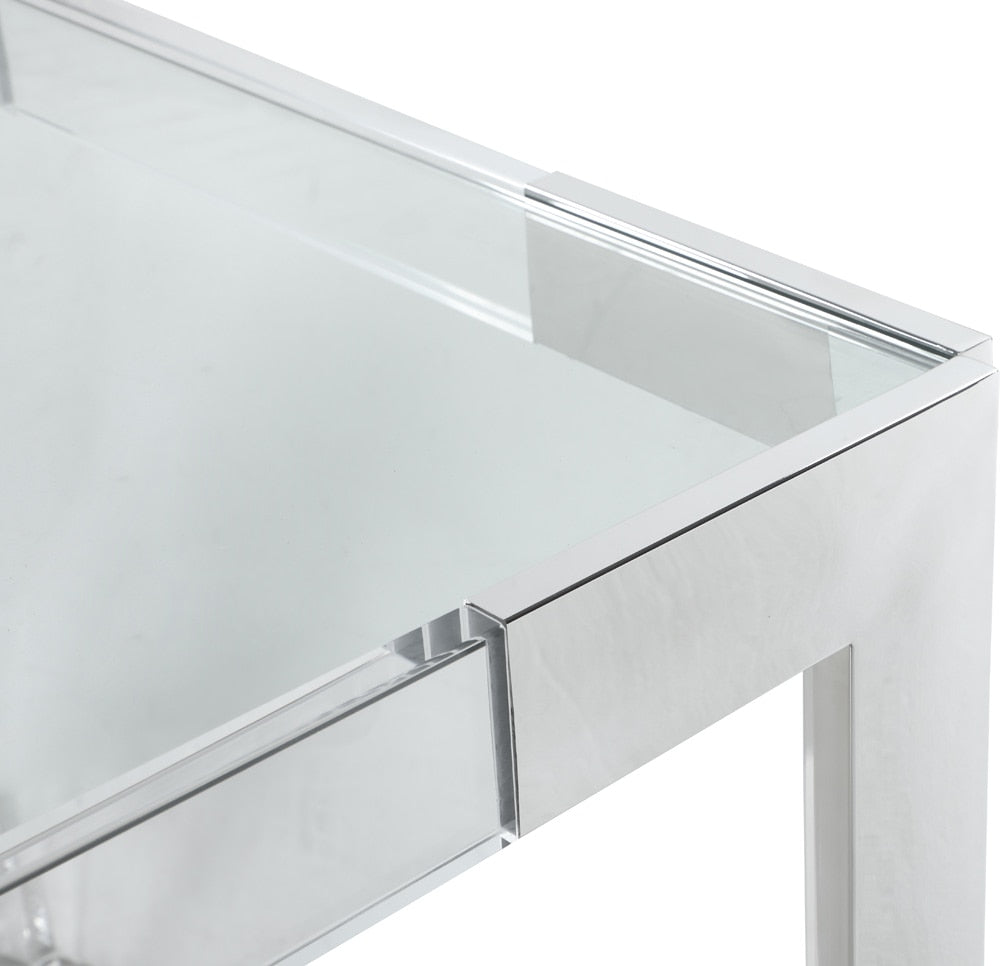 Meridian Furniture - Casper Rich Chrome Dining Table - 717-T veiw 5