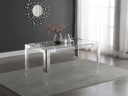 Meridian Furniture - Casper Rich Chrome Dining Table - 717-T veiw 6
