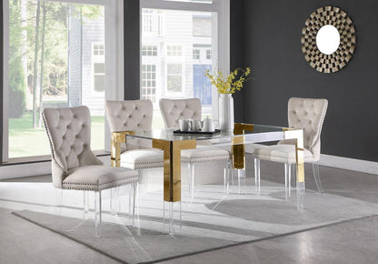 Meridian Furniture - Casper Rich Gold Dining Table - 715-T veiw 2