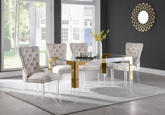 Meridian Furniture - Casper Rich Gold Dining Table - 715-T veiw 2